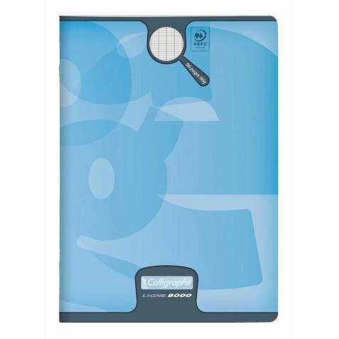 Cahier piqué 8000 CARTE A4 96 pages grands carreaux 90 g - Assortis
