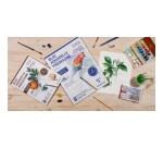 Aquarelle Prédessiné Botanique bloc collé 15F 24x30cm 300g