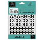 Pack of adhesive letters A-Z Black 20 mm - Black