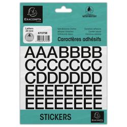 Pack of adhesive letters A-Z Black 20 mm - Black