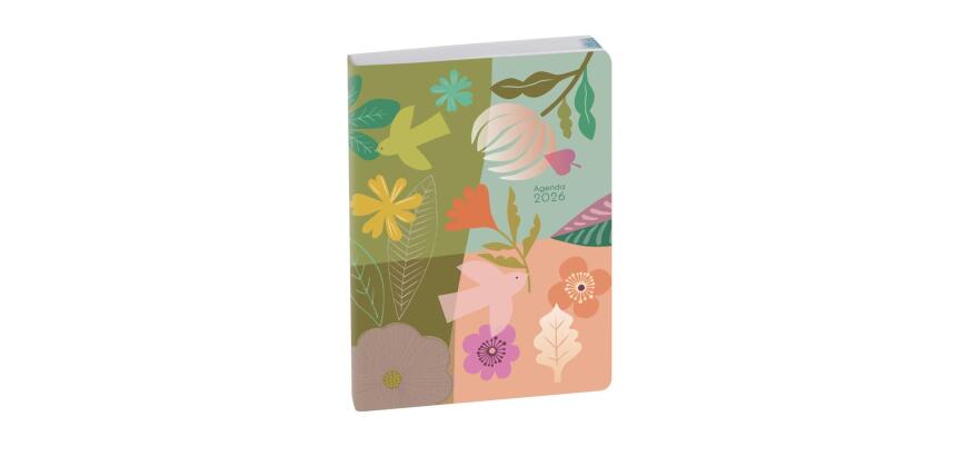 Agenda de bureau EasyDay Journal 17 Mini Labo 12 x 17 cm Journalier Janvier à Décembre 2026 - Vert