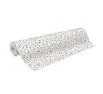 Papier cadeau Alliance, largeur 70 cm - Rouleau de 50 m, Pois multicolor - Multicolore