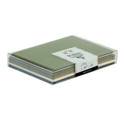 Coffret Pollen de 20 enveloppes C6 (114x162mm) + 20 cartes simples 110x155mm - Noël cosy - Multicolore