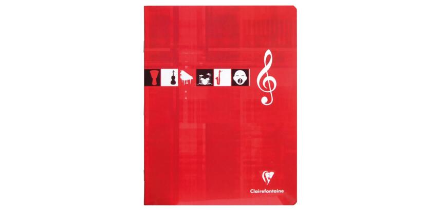 Cahier Musique & Chant piqué 17x22 cm 56 pages ligné - Assortis