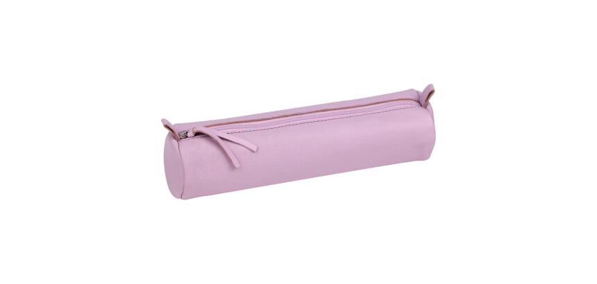 CUIR TEINTÉ Trousse Ø5,5x22 cm Lilas