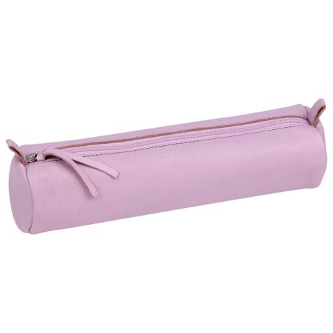 CUIR TEINTÉ Trousse Ø5,5x22 cm Lilas
