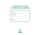 Registre des mouvements de titre, liste des actionnaires, 58 feuillets - Noir