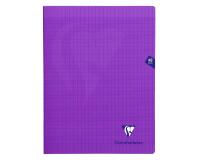 Cahier piqué Mimesys 24x32cm 48 pages grands carreaux couverture polypropylène Couleur aléatoire