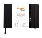 Rhodia Touch - Calligrapher Book - brochure rembordé rigide A5 paysage 64p uni papier simili Japon naturel 250g - Noir