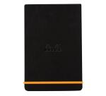 Rhodiarama Webnotepad rembordé rigide A5 192 pages ligné microperforé papier ivoire 90g fermeture élastique - Noir