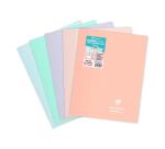 Cahier piqué Koverbook Blush 24x32cm 96 pages grands carreaux couverture polypropylène opaque bicolore Couleur aléatoire. - Assortis
