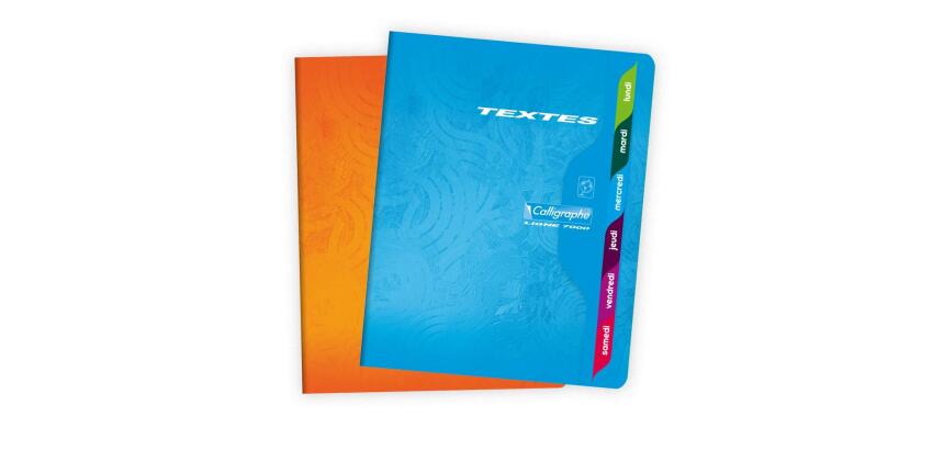 Textes piqué 7000 17x22 cm 120 pages grands carreaux 70 g - Assortis