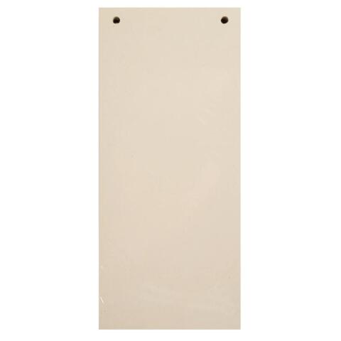 Paquete de 100 fichas separadores horizontales lisas multitaladros Exacompta Forever®- 105x240mm Crema