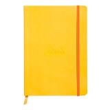 Rhodiarama carnet souple A5 160 pages ligné papier ivoire 90g fermeture élastique - Jonquille