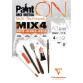 PaintON MIX4 bloc collé 12F A3 250g assorti 4x3F