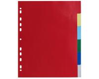 Intercalaires polypropylène souple 6 positions - A4 maxi - Couleurs assorties