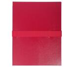 Expanding spine folder with hook and loop fastening strip