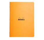 Cahier piqué Rhodia Classic 21x29,7 cm 96 pages petits carreaux 5x5 non détachables 80g - Orange
