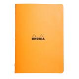 Cahier piqué Rhodia Classic 21x29,7 cm 96 pages petits carreaux 5x5 non détachables 80g - Orange