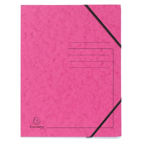 Carpetas impresas con gomas sin solapas Cartulina lustrada 355 g/m2 - Rosa