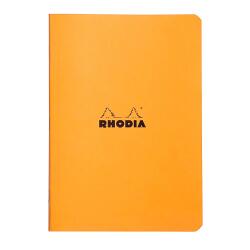 Cahier piqué Rhodia Classic 14,8x21 cm 96 pages ligné non détachables 80g - Orange