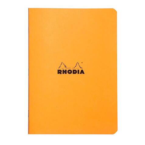Cahier piqué Rhodia Classic 14,8x21 cm 96 pages ligné non détachables 80g - Orange