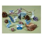 KIT ORIGAMI, Pochette de 60 feuilles 70g/m2 3 formats - Décor Animaux de la forêt - Multicolore