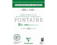 Fontaine bloc collé 2 côtés 12F A4 300g grain torchon