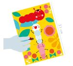 Boîte créative, Tableaux gommettes, Chenilles - Multicolore