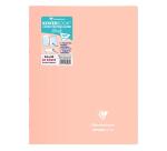 Cahier piqué Koverbook Blush 24x32cm 48 pages grands carreaux couverture polypropylène opaque bicolore - Assortis