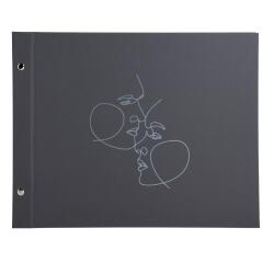 Screw Album 40p blk 37x29cm Art black - Black