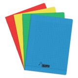 Cahier piqué 8000 POLYPRO Déficients visuels 24x32 cm 96 pages grands carreaux 2, 5mm agrandi 10/10 90 g - Assortis