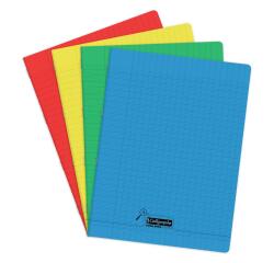 Cahier piqué 8000 POLYPRO Déficients visuels 24x32 cm 96 pages grands carreaux 2, 5mm agrandi 10/10 90 g - Assortis