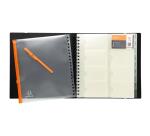 Porte cartes de visite Exacard à pochettes détachables 320 cartes Exactive® - 26,5x25cm - Noir