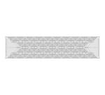 Echarpe 100% soie - 180x43cm Triangles - Blanc