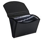 Cartella valigetta a soffietti con manico Exacase Exactive 13 scomparti - 26x33cm - Nero