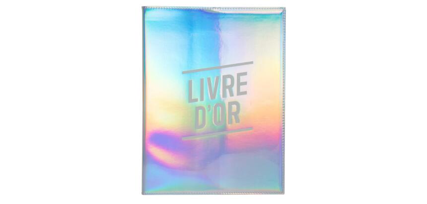 Livre d'or 100 pages tranche argent - Format 27x22cm - GLOSSY - Visuel