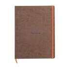 Rhodiarama cahier souple A4+ 160 pages ligné papier ivoire 90g - Chocolat