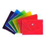 Exacompta Iderama PP Press-Stud Pocket Envelope, B7 Size - Assorted colours