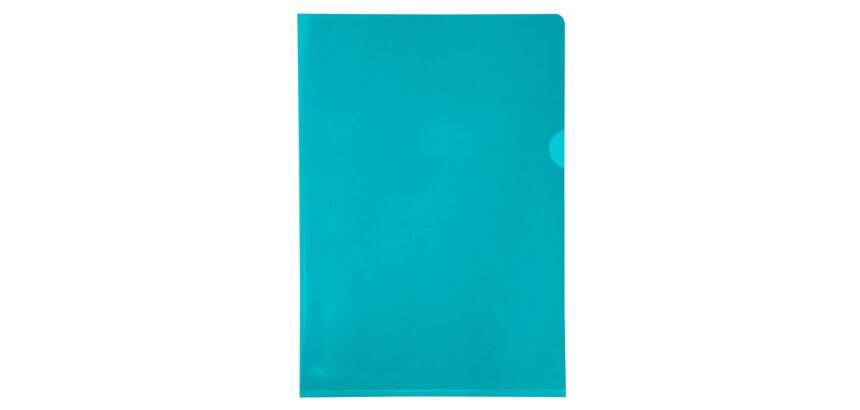 Etui carton de 100 pochettes coin PVC lisse haute résistance 13/100e - A4 - Vert