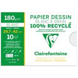 Dessin à Grain 100% Recyclé pochette 10F A3 180g