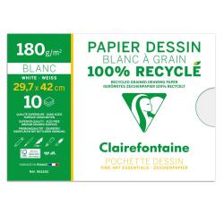 Dessin à Grain 100% Recyclé pochette 10F A3 180g