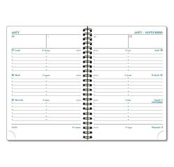 Recharge semainier SAD 19S 14 x 18 cm Septembre 2025 à Décembre 2026- 16 mois.