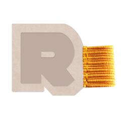 Rhodiarama porte-stylo autoadhésif 4x3 cm pour blocs carnets et agendas - Beige