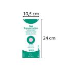 Paquet 100 fiches intercalaires horizontales unies perforées - 105x240mm