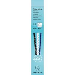 Boite 25 reliures spirales plastique 10mm