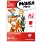 Manga Illustrations bloc collé 50F A3 100g