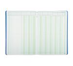 Piqûre 29,7x21cm à tête paresseuse 8 colonnes sur 2 pages - 34 lignes - 80 pages - Couleurs assorties