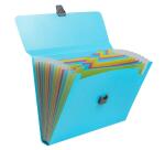 Trieur valisette 13 compartiments PP recyclé Pop'N Co - Cyan