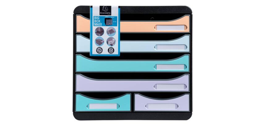 Cassettiera Big Box Maxi 6 cassetti Aquarel - Colori assortiti